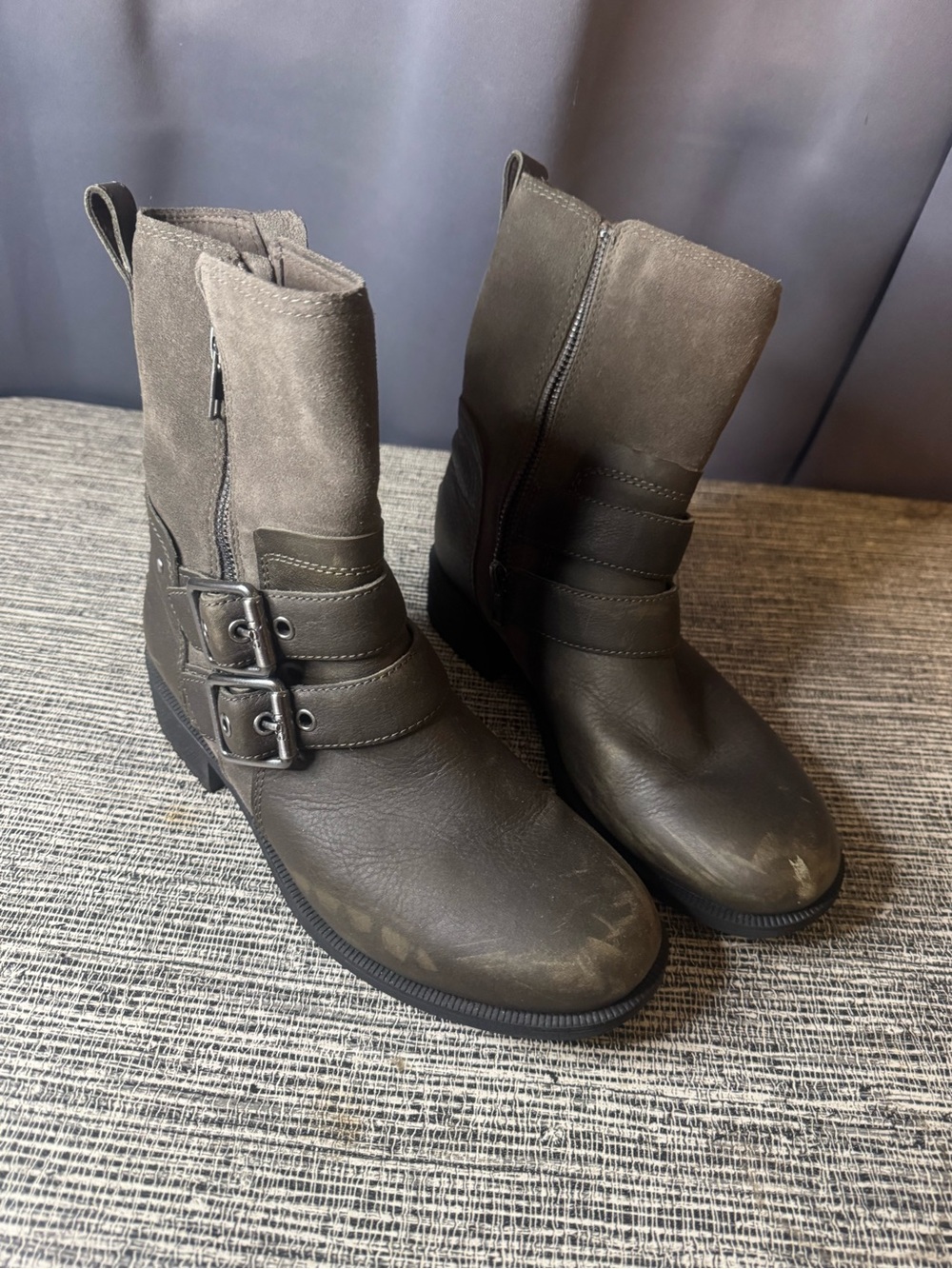 UGG Brown Mid-Calf Buckle Boots